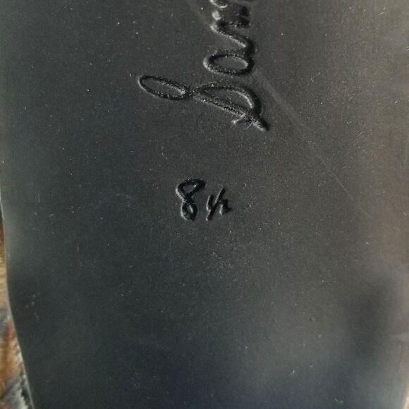 SAM EDELMAN Sianna Leopard Calf Hair Booties Sz 8.5 Heeled Ankle Boots - Picture 11 of 13